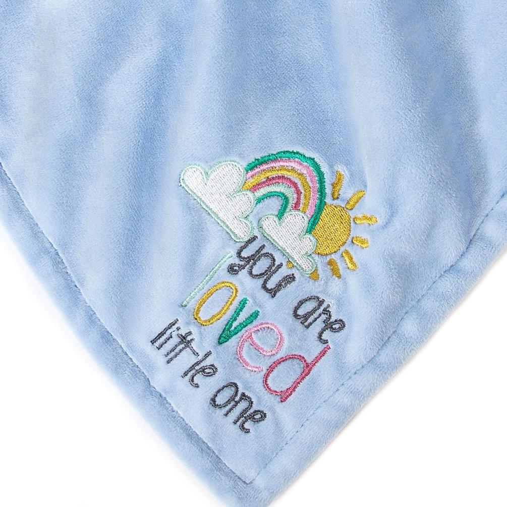 Tiny Tatty Teddy Bear Blue Baby Comforter Extra Image 1